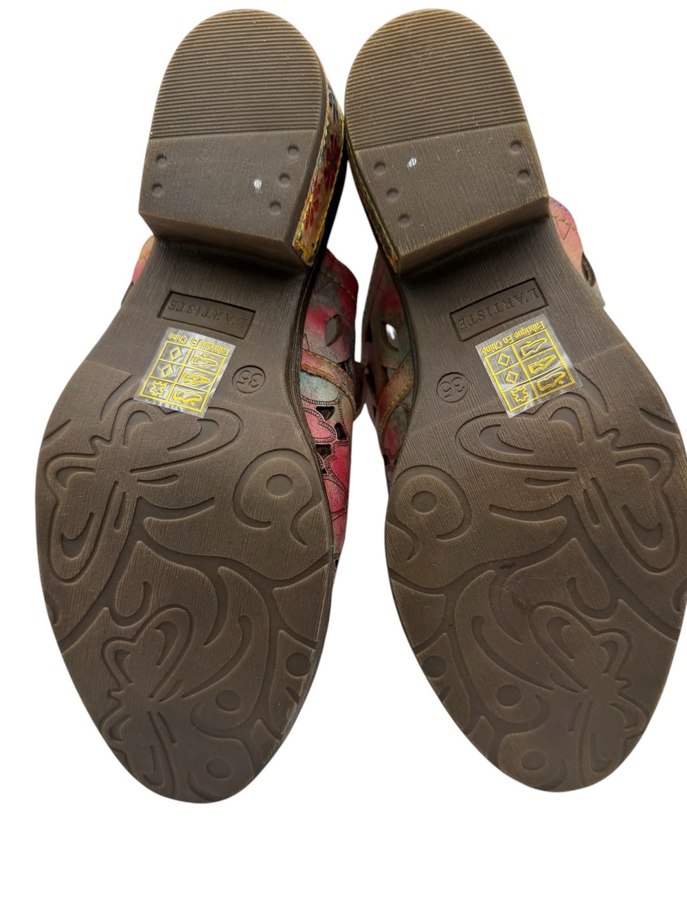 L'ARTISTE by Spring Step Rosalinda Leather Mules Size EU: 35 US: 5 Boho Style - Picture 11 of 15